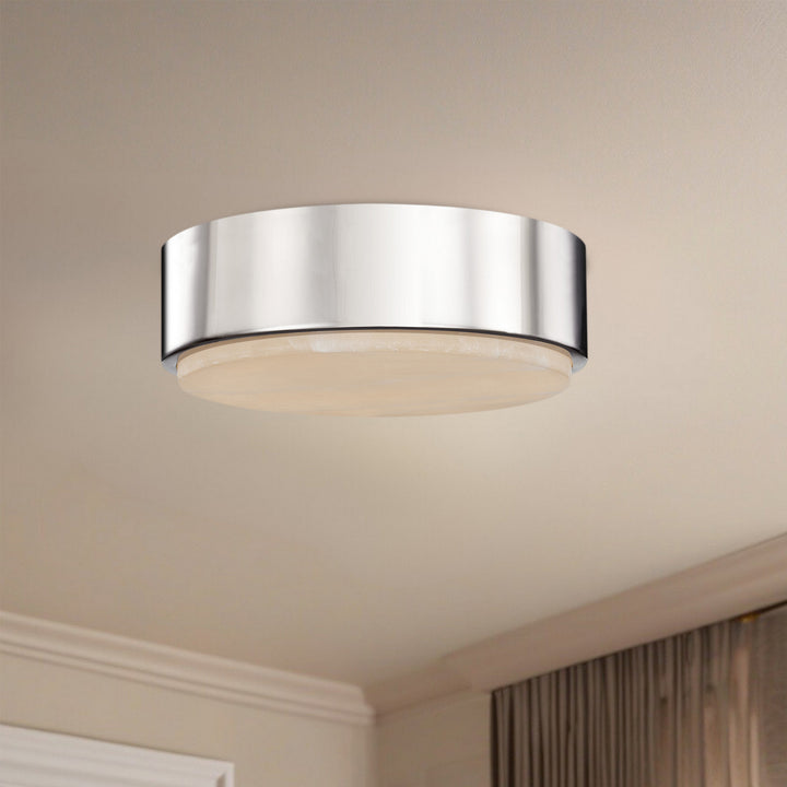Alora Canada - FM325108PNAR-5CCT - LED Flush Mount - Blanco - Polished Nickel/Alabaster