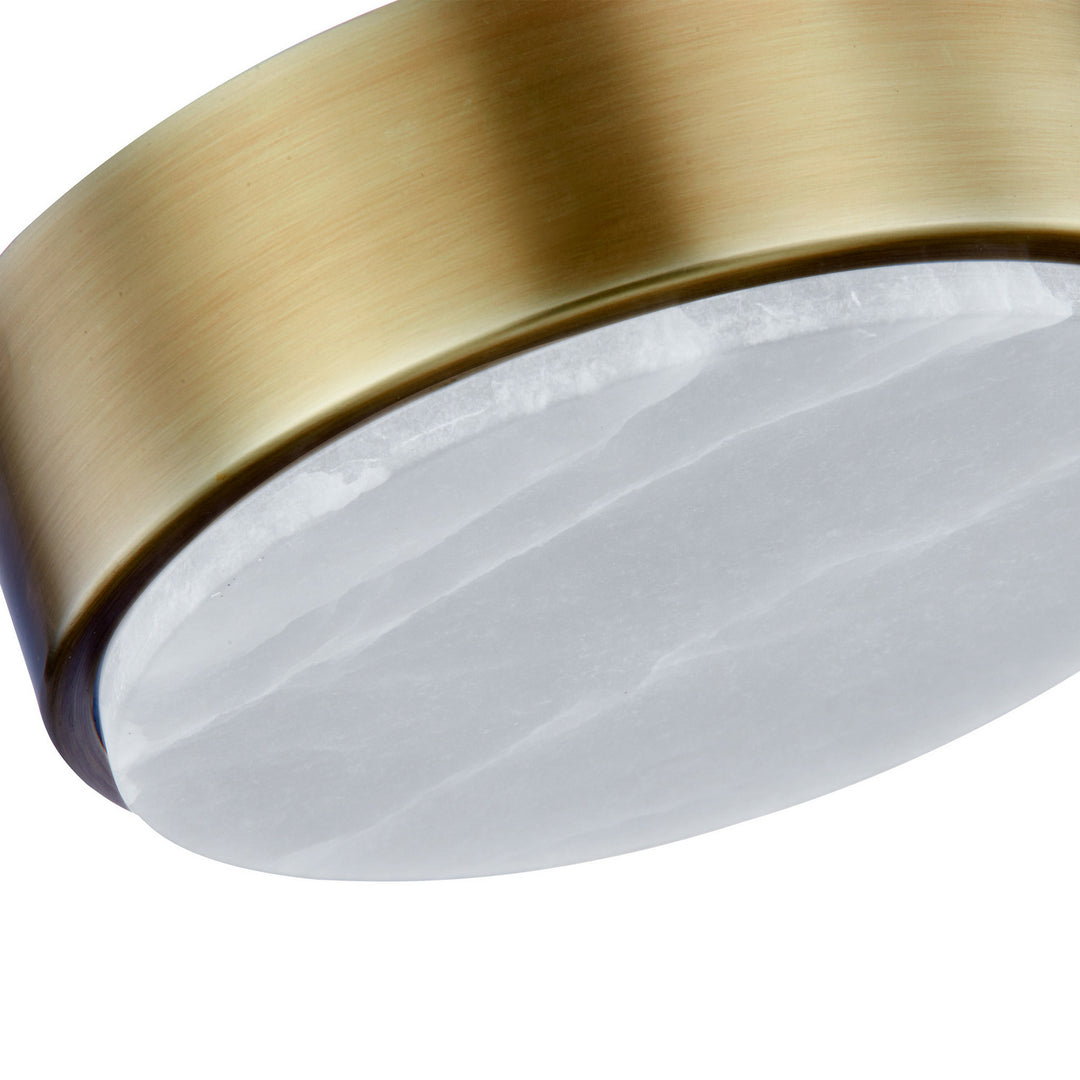 Alora Canada - FM325108VBAR-5CCT - LED Flush Mount - Blanco - Vintage Brass/Alabaster
