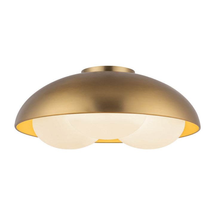 Alora Canada - FM495316BGOP - Three Light Flush Mount - Robyn - Brushed Gold/Opal Glass