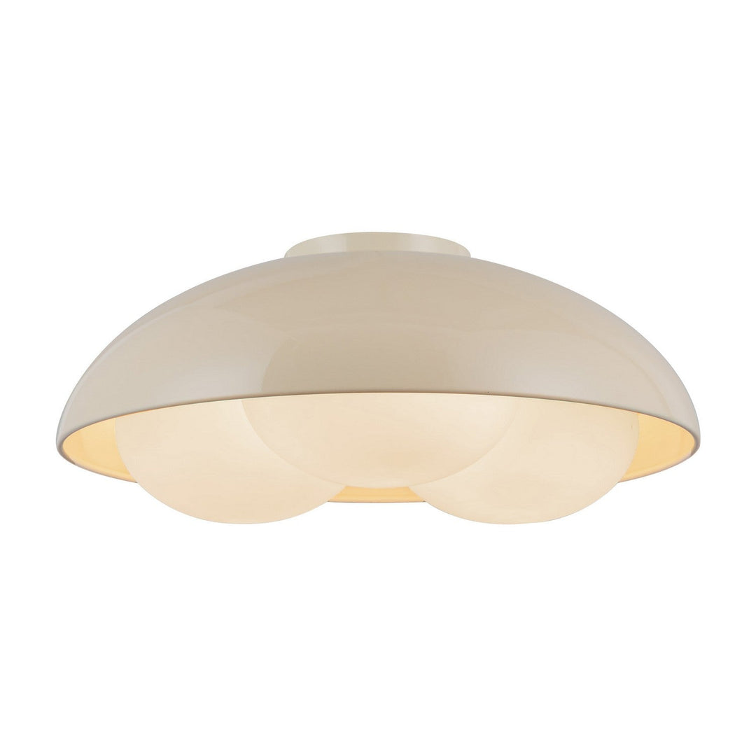 Alora Canada - FM495316PWOP - Three Light Flush Mount - Robyn - Pearl White/Opal Glass