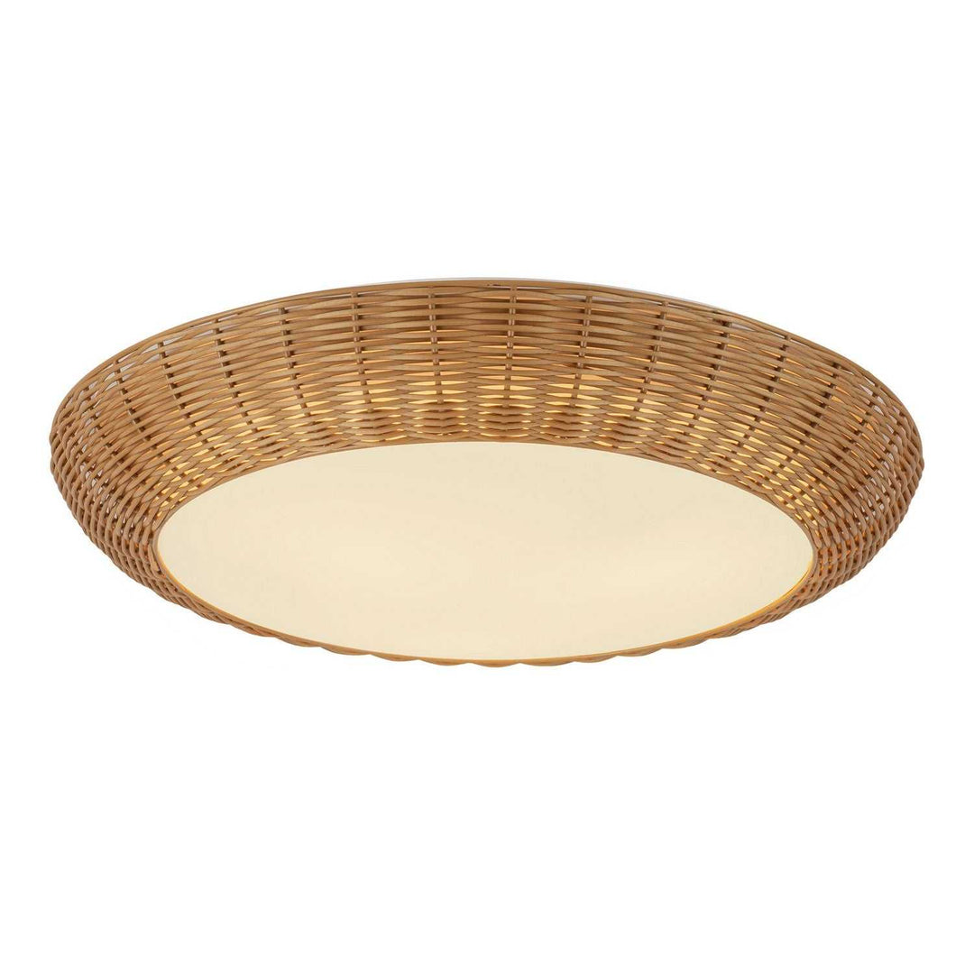 Alora Canada - FM511421RA - Three Light Flush Mount - Merida - Rattan