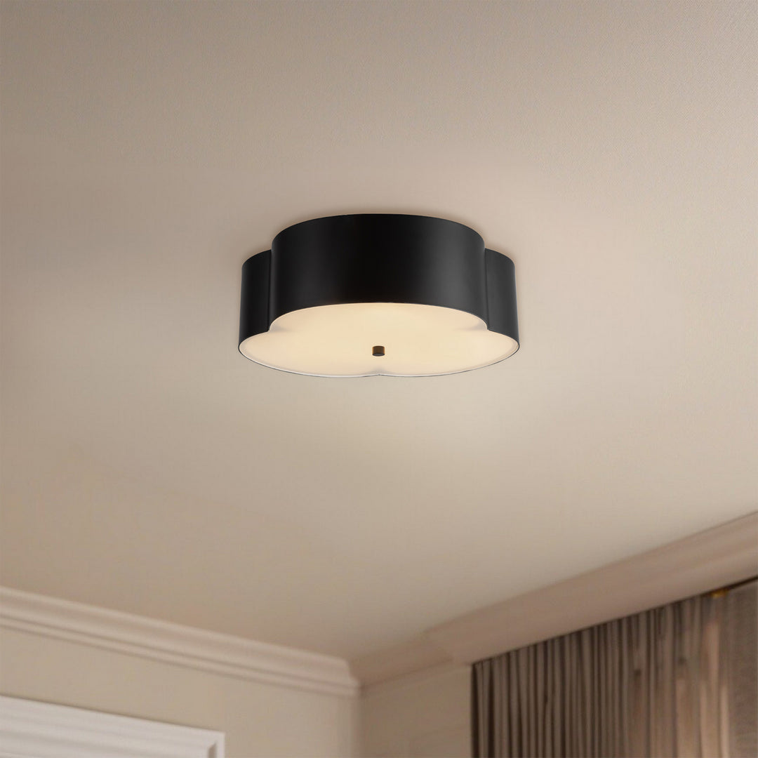 Alora Canada - FM566314MB - Three Light Flush Mount - Adella - Matte Black