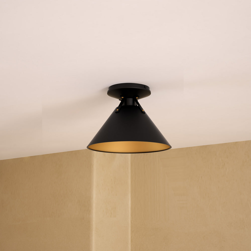 Alora Canada - FM584507MB - One Light Flush Mount - Archer - Matte Black