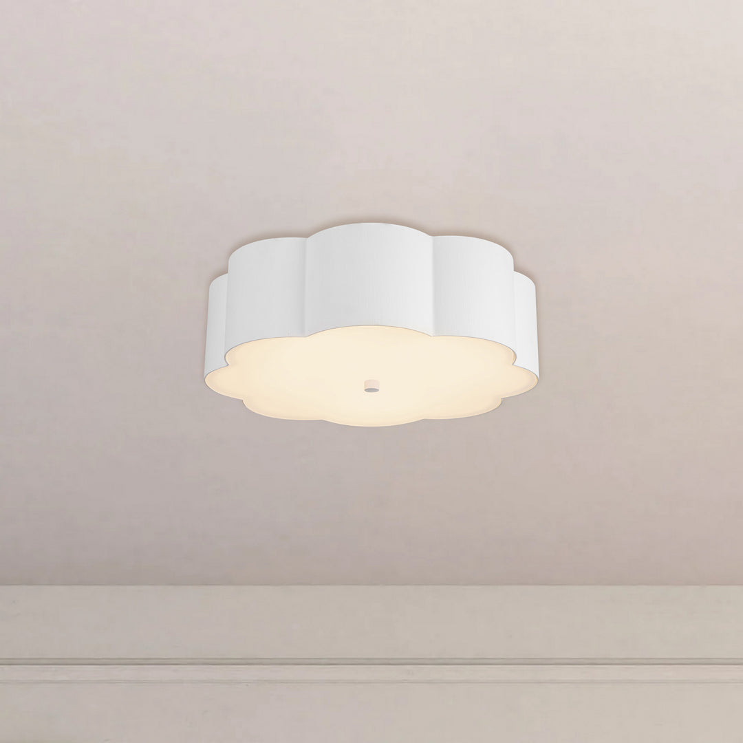 Alora Canada - FM603314AW - Three Light Flush Mount - Blossom - Antique White