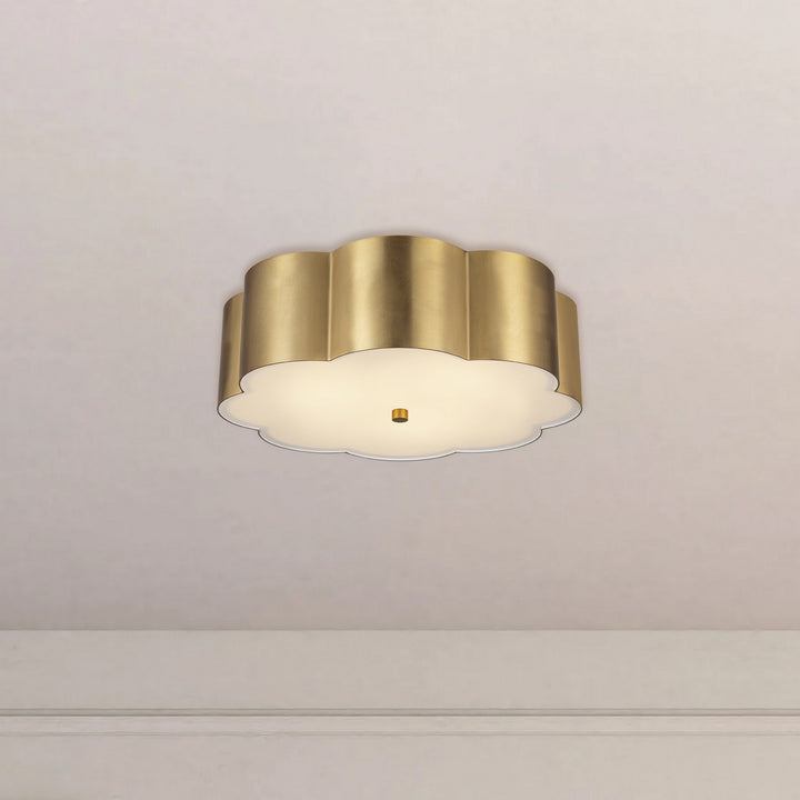 Alora Canada - FM603314BG - Three Light Flush Mount - Blossom - Brushed Gold