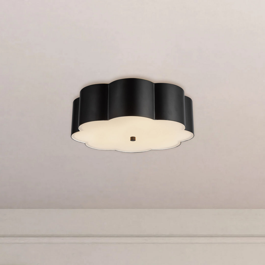 Alora Canada - FM603314MB - Three Light Flush Mount - Blossom - Matte Black