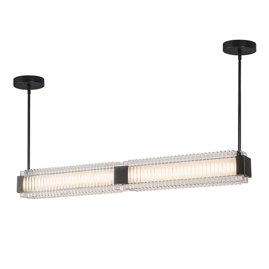 Alora Canada - LP374247UBCR-UNV - LED Linear Pendant - Alai - Urban Bronze/Ribbed Glass