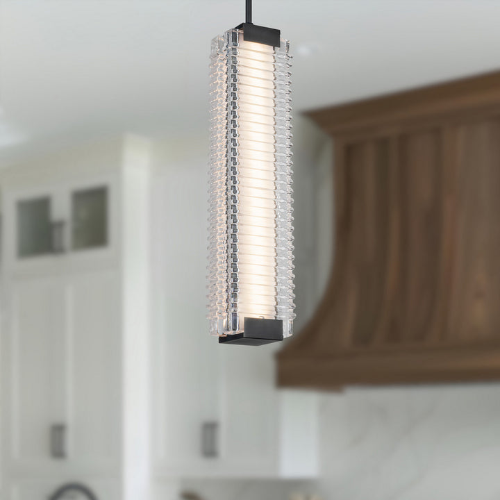 Alora Canada - PD374624UBCR-UNV - LED Pendant - Alai - Urban Bronze/Ribbed Glass