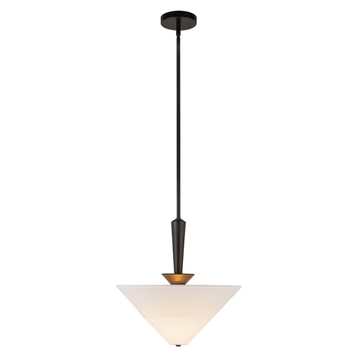 Alora Canada - PD497016MBWL - One Light Pendant - Bridgette - Matte Black/White Linen