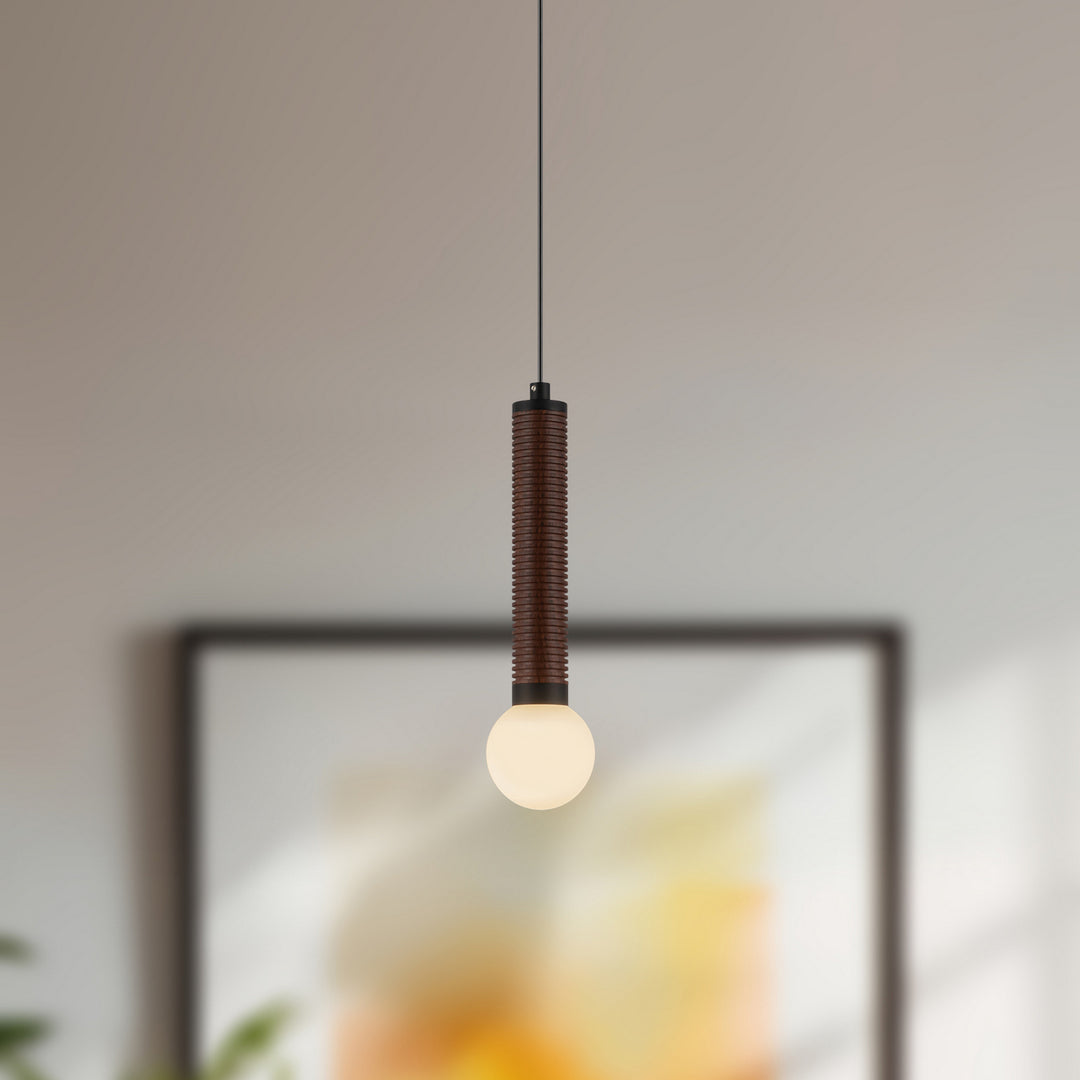 Alora Canada - PD612109MBOP-UNV - LED Pendant - Arden - Matte Black/Opal Glass