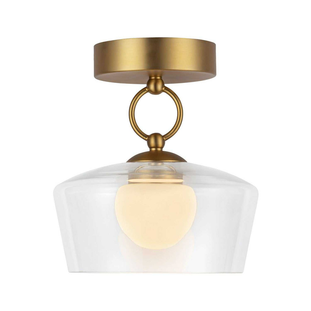 Alora Canada - SF443308BGCL-UNV - LED Semi Flush Mount - Leota - Brushed Gold/Clear Glass