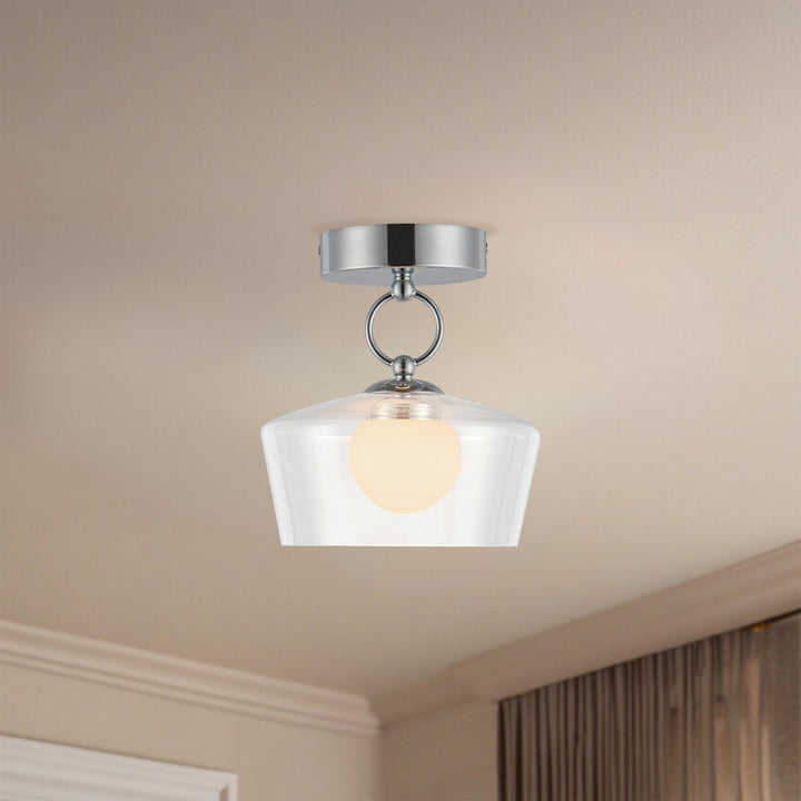 Alora Canada - SF443308CHCL-UNV - LED Semi Flush Mount - Leota - Chrome/Clear Glass