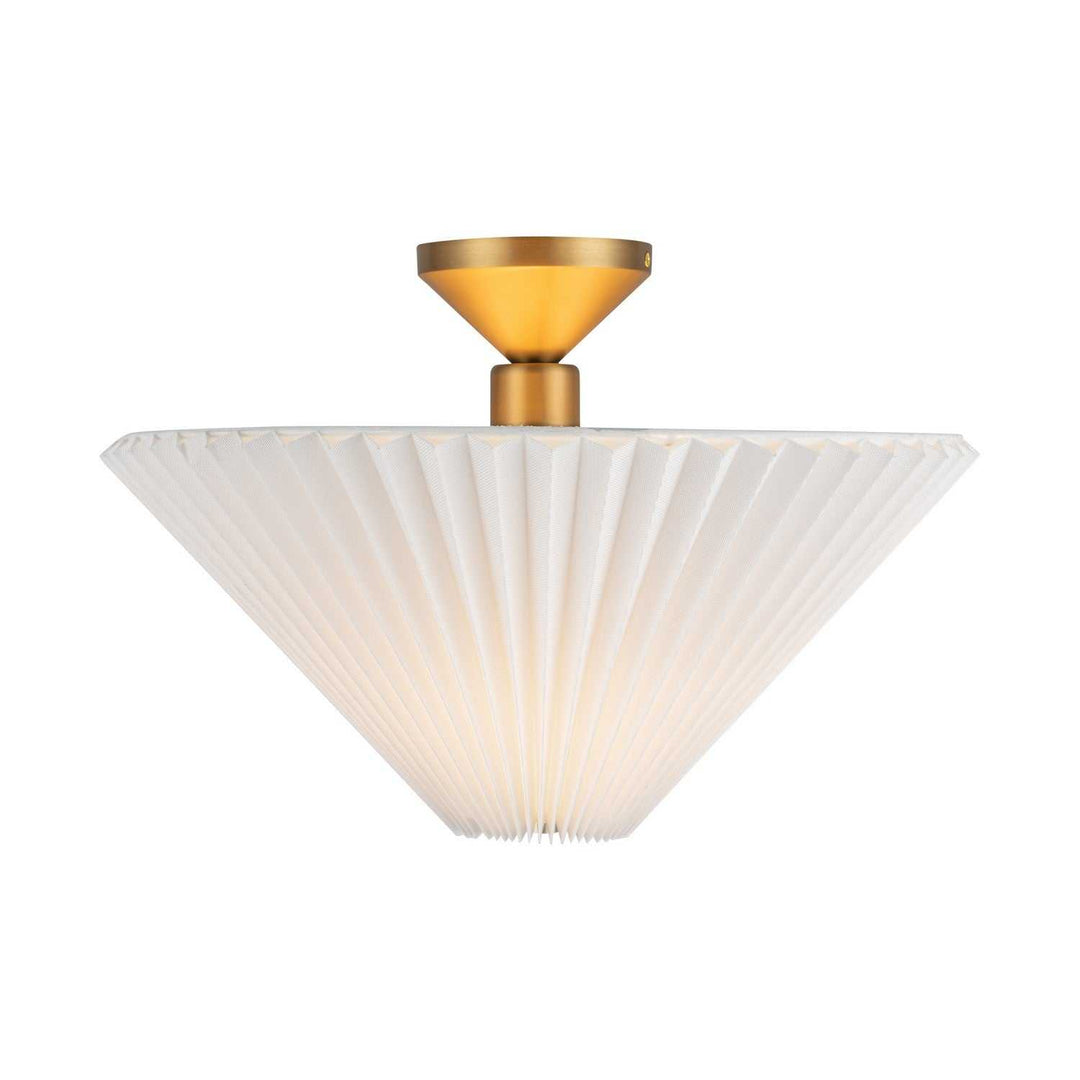 Bridgette One Light Semi-Flush Mount in Brushed Gold/Folded White Alora Canada