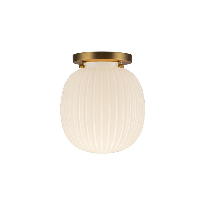 Alora Canada - SF579107BGGR - One Light Semi-Flush Mount - Cherise - Brushed Gold/Glossy Ribbed Opal Glass