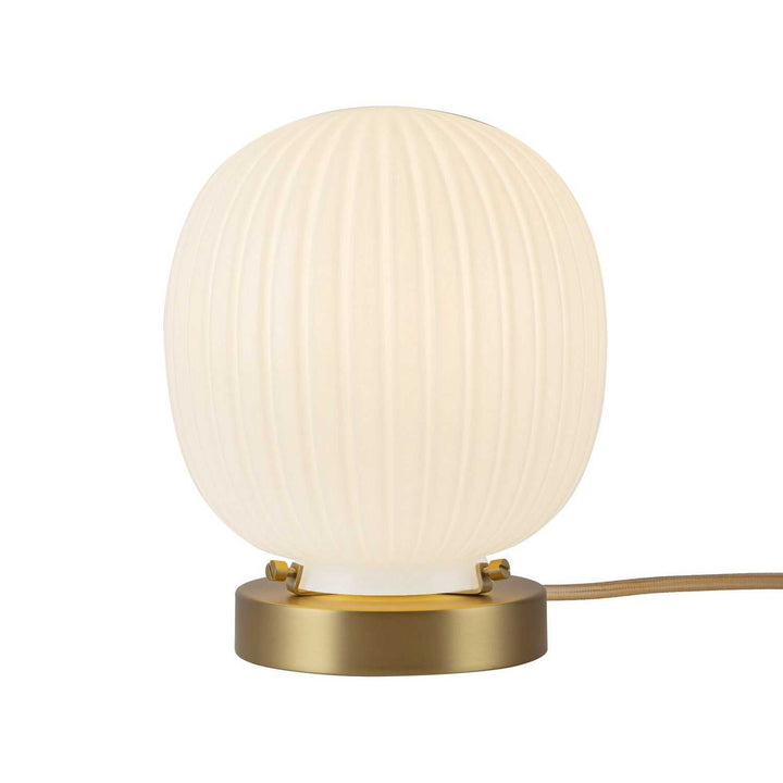 Alora Canada - TL579107BGGR - One Light Table Lamp - Cherise - Brushed Gold/Glossy Ribbed Opal Glass