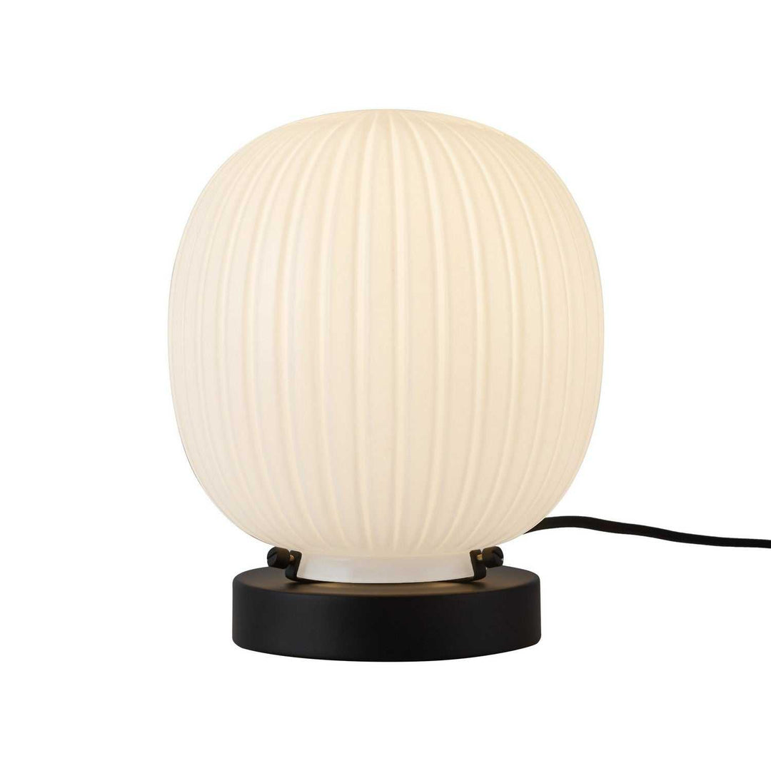 Alora Canada - TL579107MBGR - One Light Table Lamp - Cherise - Matte Black/Glossy Ribbed Opal Glass