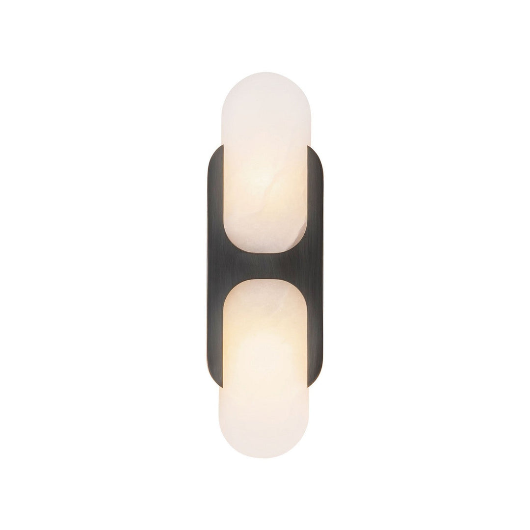 Odin Two Light Wall Vanity in Urban Bronze/Alabaster Alora Canada