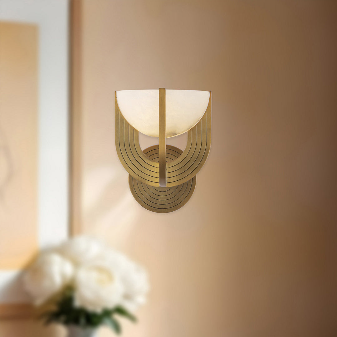 Alora Canada - WV362106VBAR-UNV - LED Wall Vanity - Colette - Vintage Brass/Alabaster
