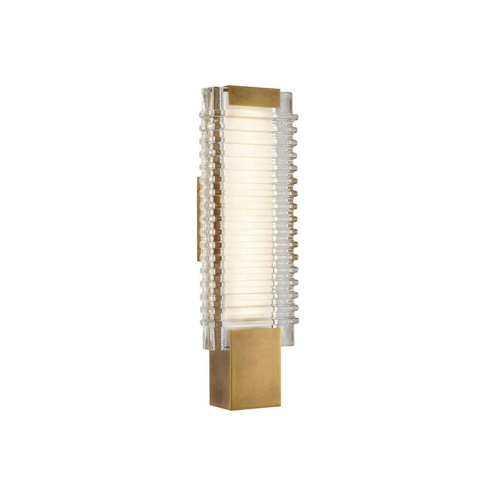 Alora Canada - WV374118VBCR - LED Wall Vanity - Alai - Vintage Brass/Ribbed Glass