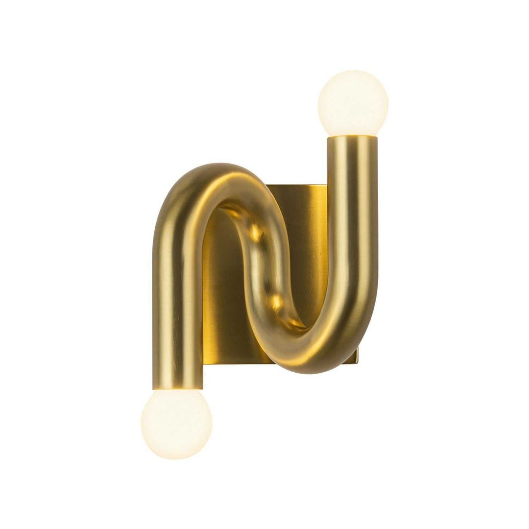 Sadie Two Light Wall Vanity in Brushed Gold Alora Canada