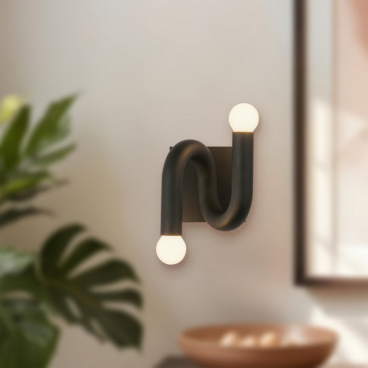 Alora Canada - WV420206MB - Two Light Wall Vanity - Sadie - Matte Black