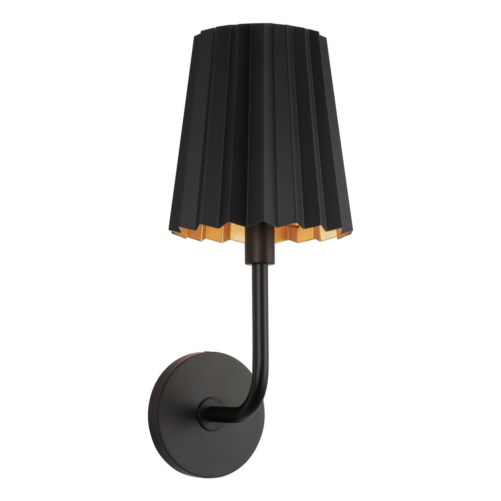 Alora Canada - WV528007MB - One Light Vanity - Plisse - Matte Black