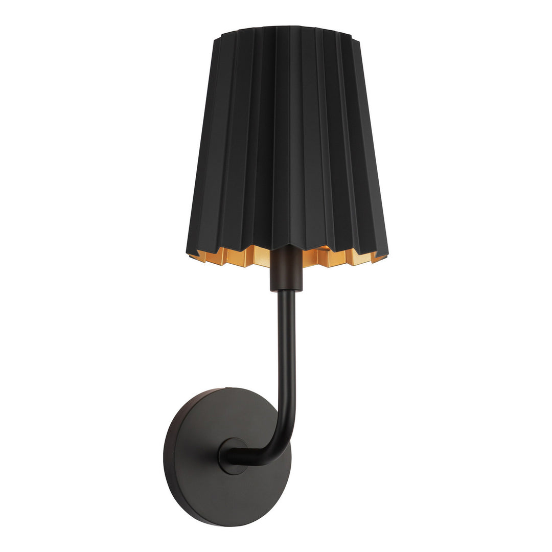 Alora Canada - WV528007MB - One Light Vanity - Plisse - Matte Black
