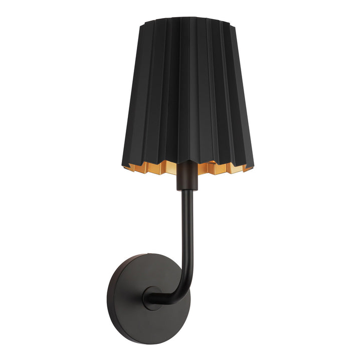 Alora Canada - WV528007MB - One Light Vanity - Plisse - Matte Black