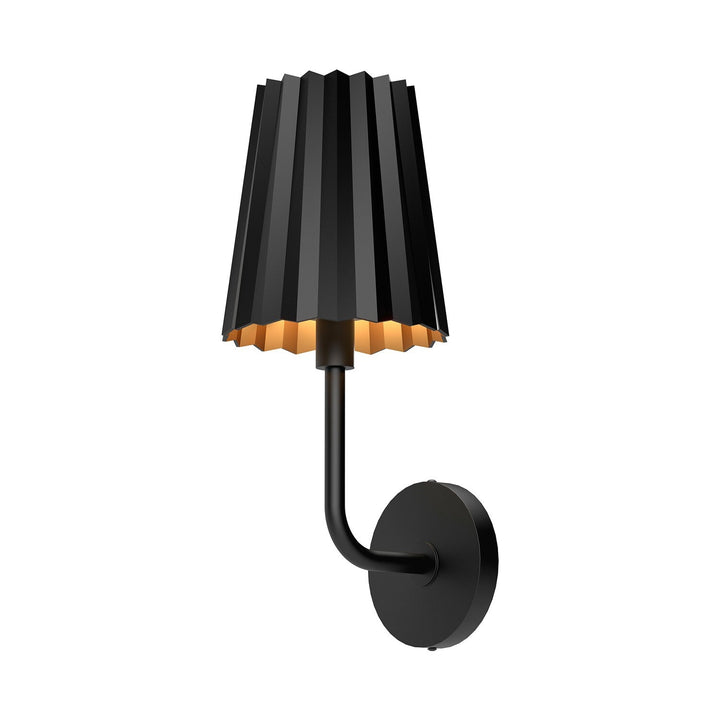 Alora Canada - WV528007MB - One Light Vanity - Plisse - Matte Black