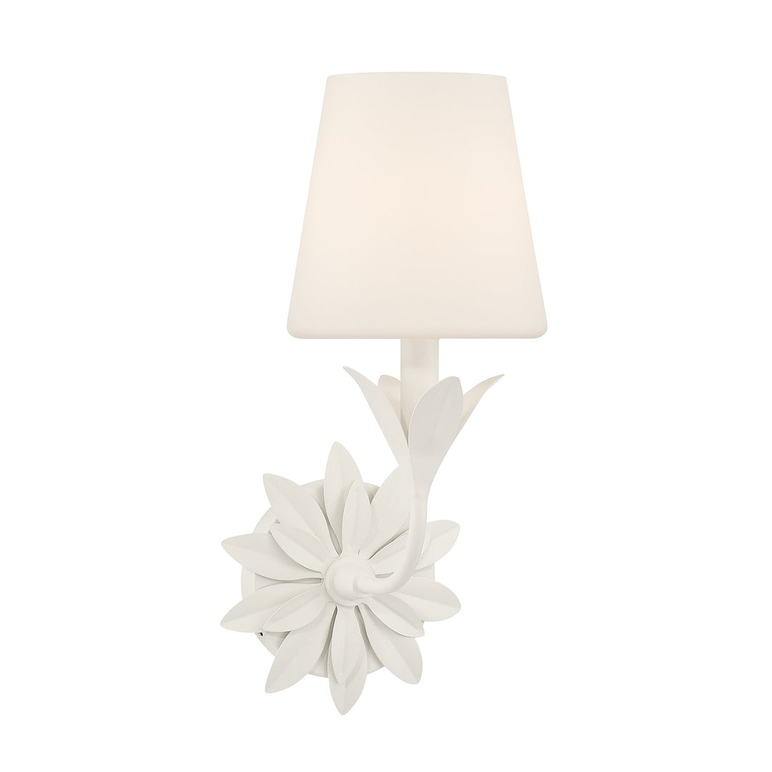 Broche One Light Wall Sconce in Matte White - available from The Lighting Shoppe, trusted by Canadian homeowners