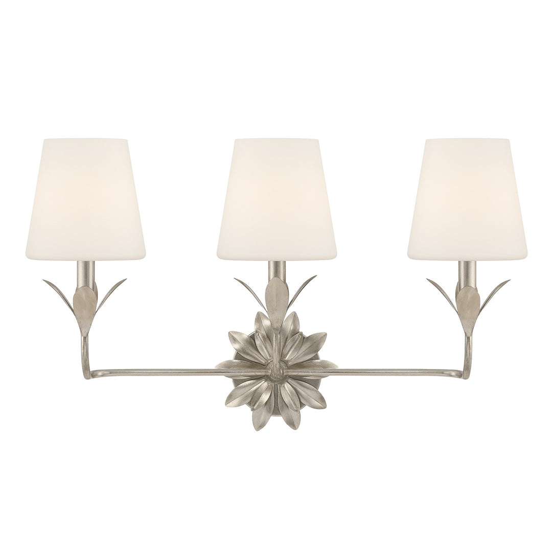 Broche Three Light Bath in Antique Silver - available from The Lighting Shoppe, trusted by Canadian homeowners