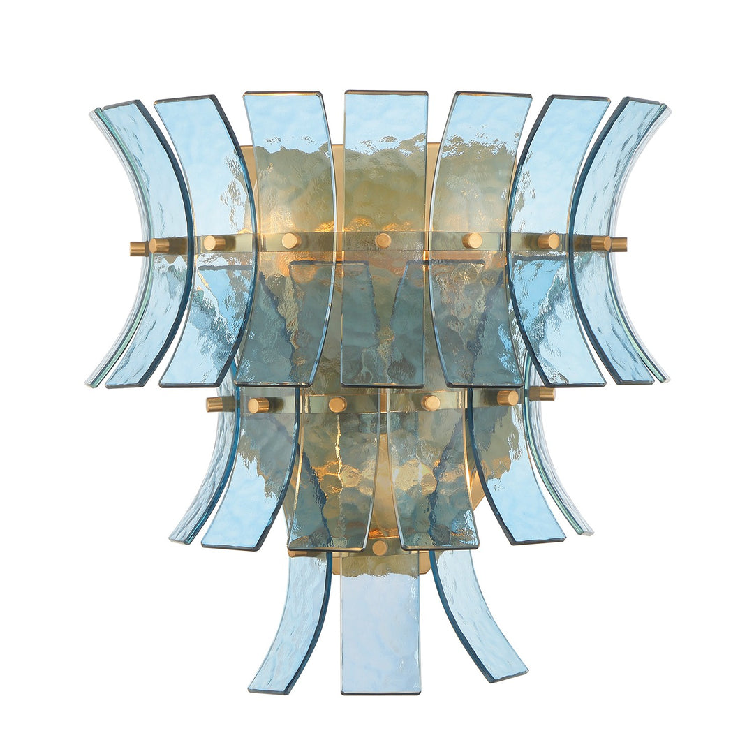 Abigail Three Light Wall Sconce in Aged Brass - available from The Lighting Shoppe, trusted by Canadian homeowners