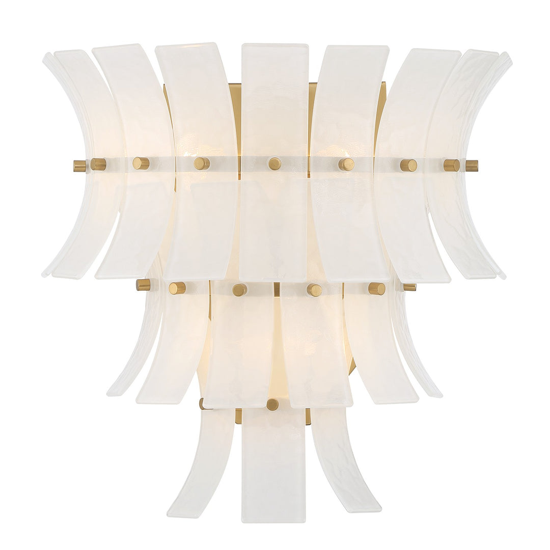 Abigail Three Light Wall Sconce in Aged Brass - available from The Lighting Shoppe, trusted by Canadian homeowners
