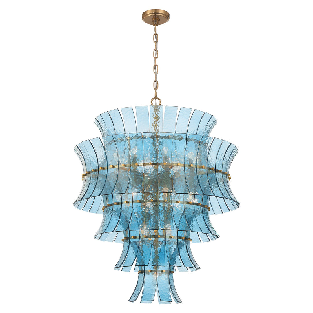 Abigail 21 Light Chandelier in Aged Brass - available from The Lighting Shoppe, trusted by Canadian homeowners