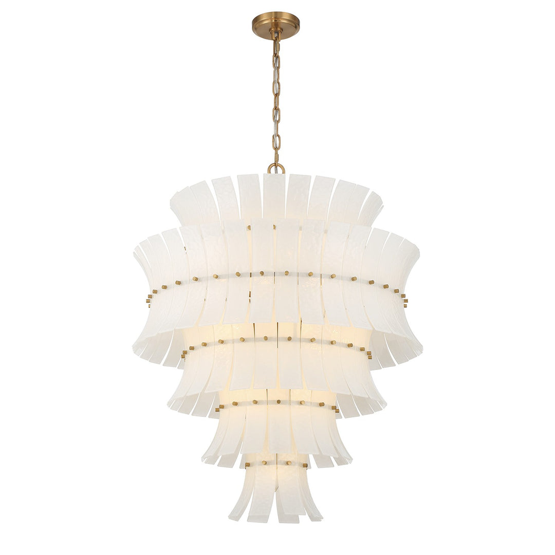 Abigail 21 Light Chandelier in Aged Brass - available from The Lighting Shoppe, trusted by Canadian homeowners