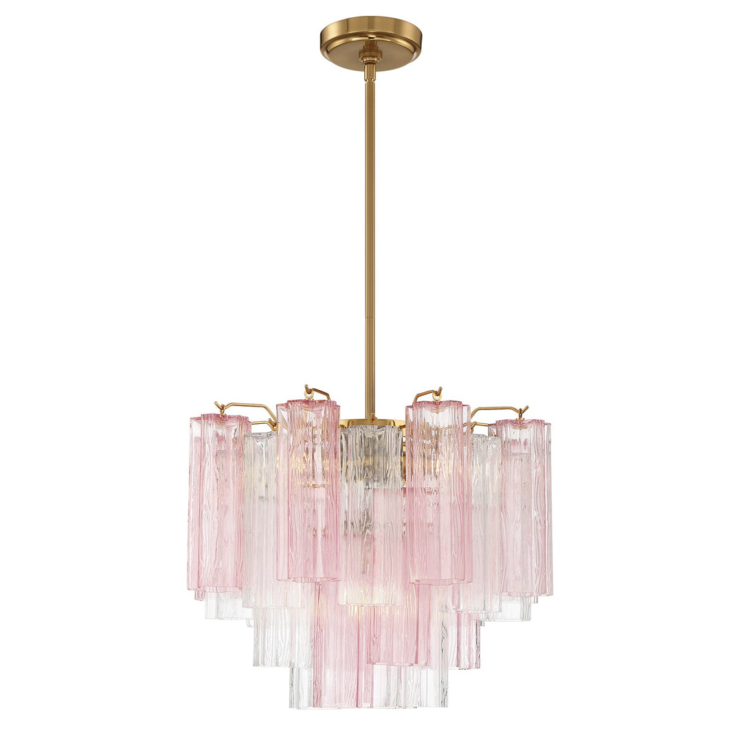 Addis Four Light Mini Chandelier in Aged Brass - available from The Lighting Shoppe, trusted by Canadian homeowners