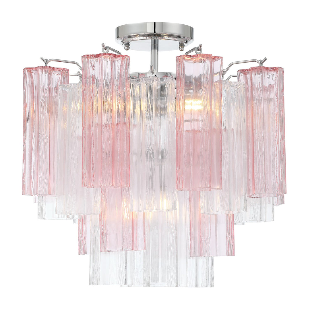 Addis Four Light Semi Flush Mount in Polished Chrome - available from The Lighting Shoppe, trusted by Canadian homeowners
