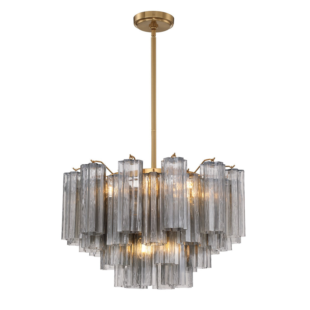 Addis Nine Light Chandelier in Aged Brass - available from The Lighting Shoppe, trusted by Canadian homeowners