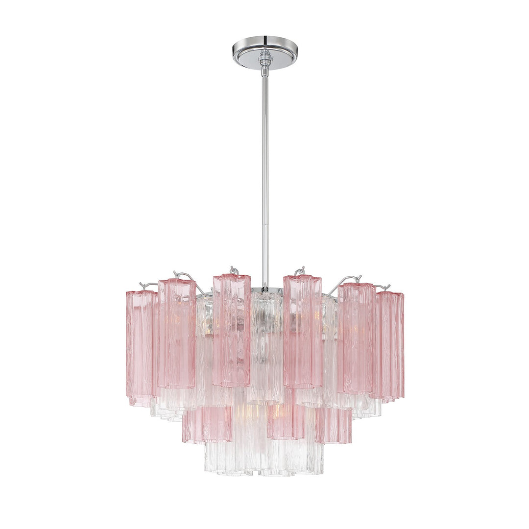 Addis Nine Light Chandelier in Polished Chrome - available from The Lighting Shoppe, trusted by Canadian homeowners