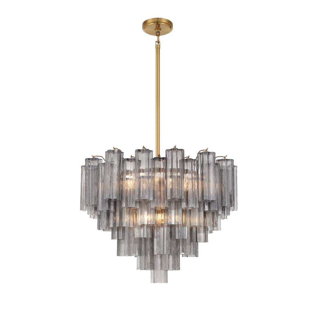 Addis 12 Light Chandelier in Aged Brass - available from The Lighting Shoppe, trusted by Canadian homeowners