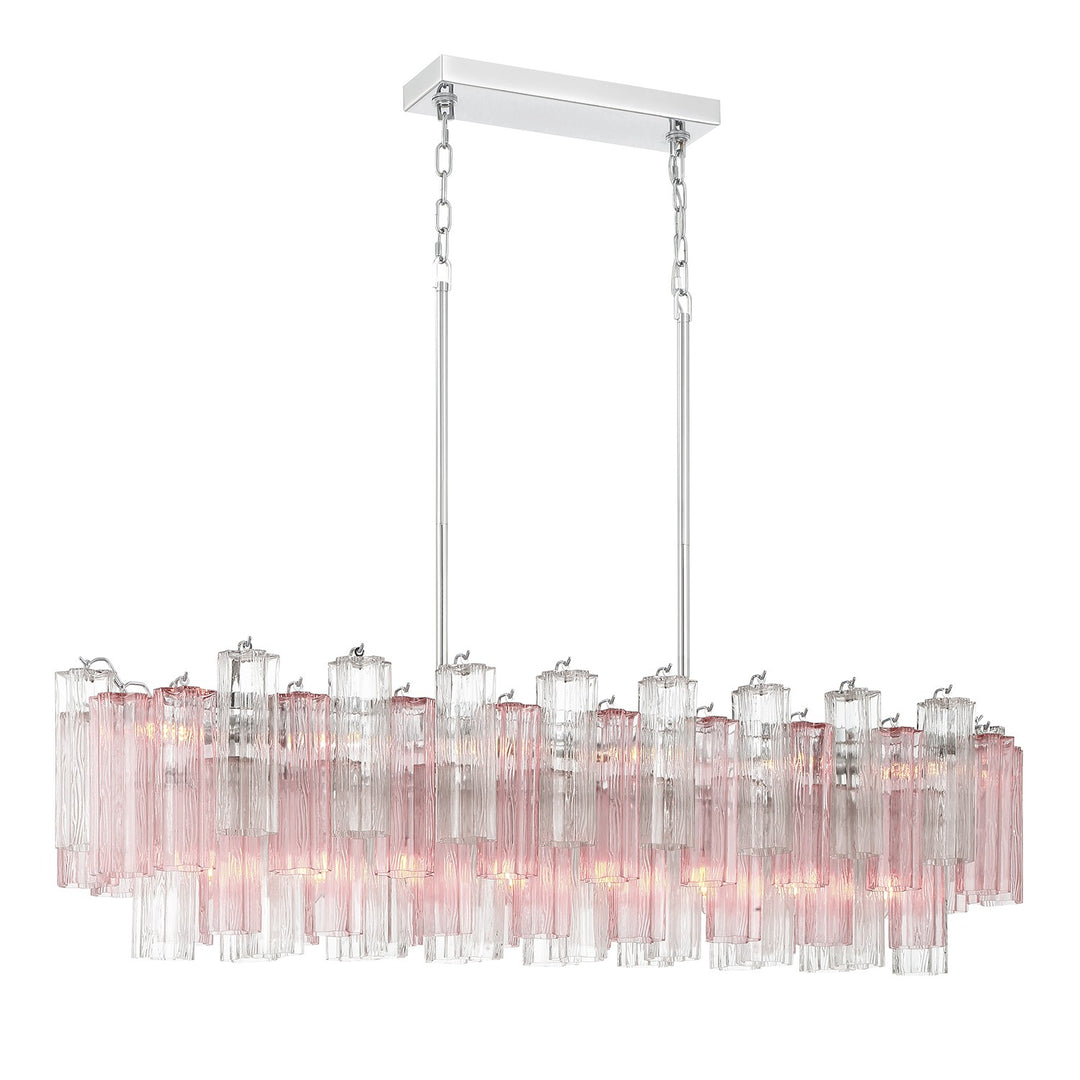 Addis 14 Light Linear Chandelier in Polished Chrome - available from The Lighting Shoppe, trusted by Canadian homeowners