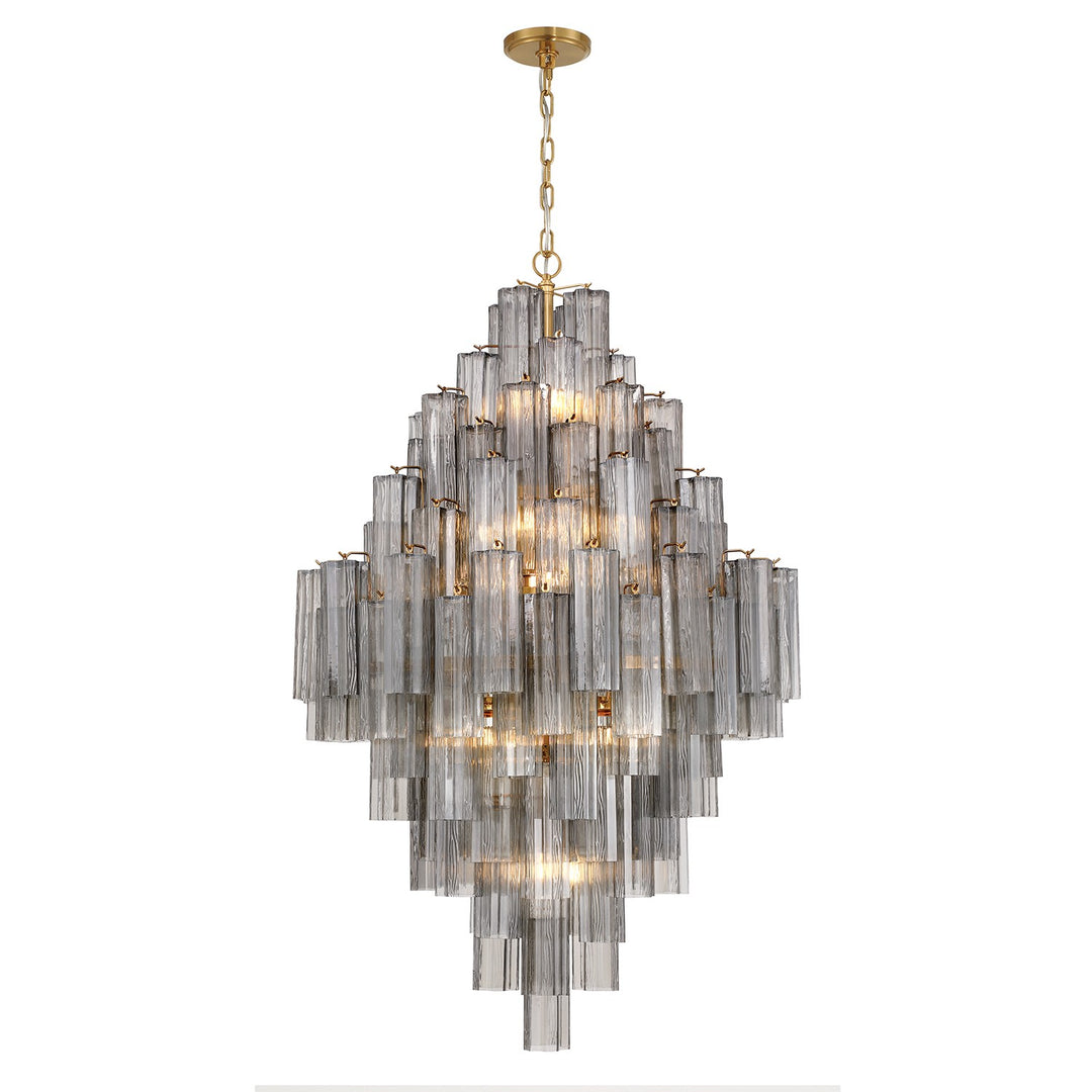 Addis 20 Light Chandelier in Aged Brass - available from The Lighting Shoppe, trusted by Canadian homeowners