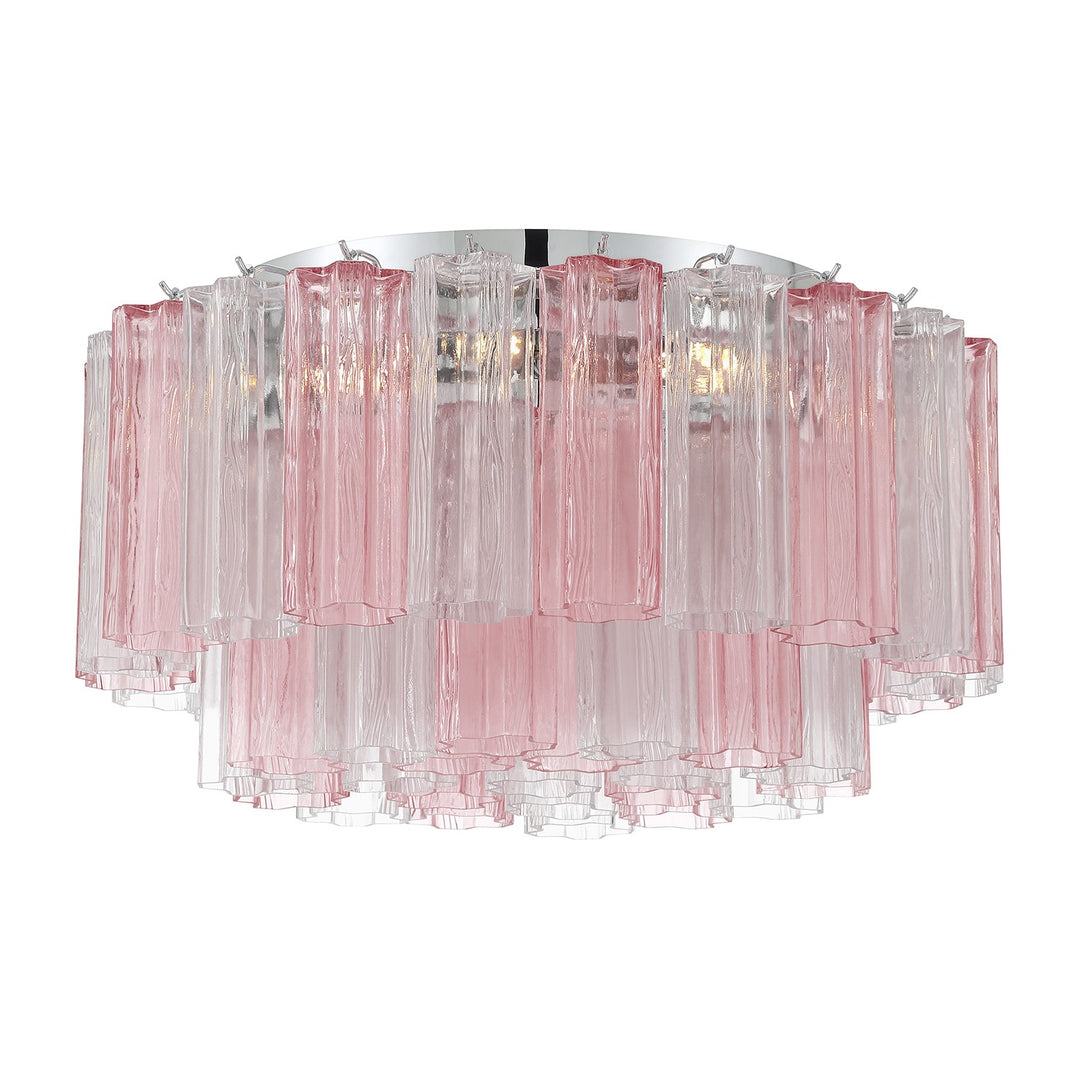 Addis Seven Light Flush Mount in Polished Chrome - available from The Lighting Shoppe, trusted by Canadian homeowners