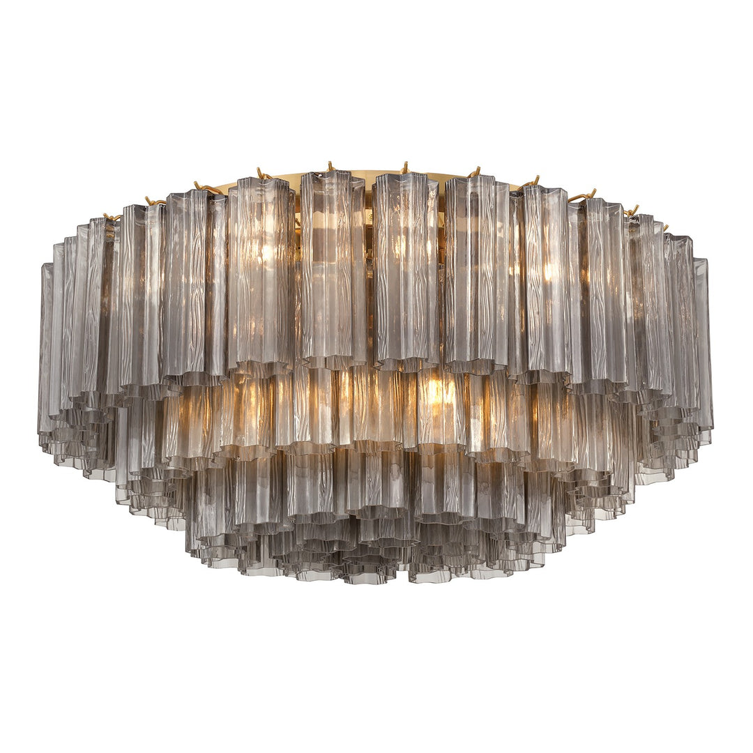 Addis 16 Light Flush Mount in Aged Brass - available from The Lighting Shoppe, trusted by Canadian homeowners
