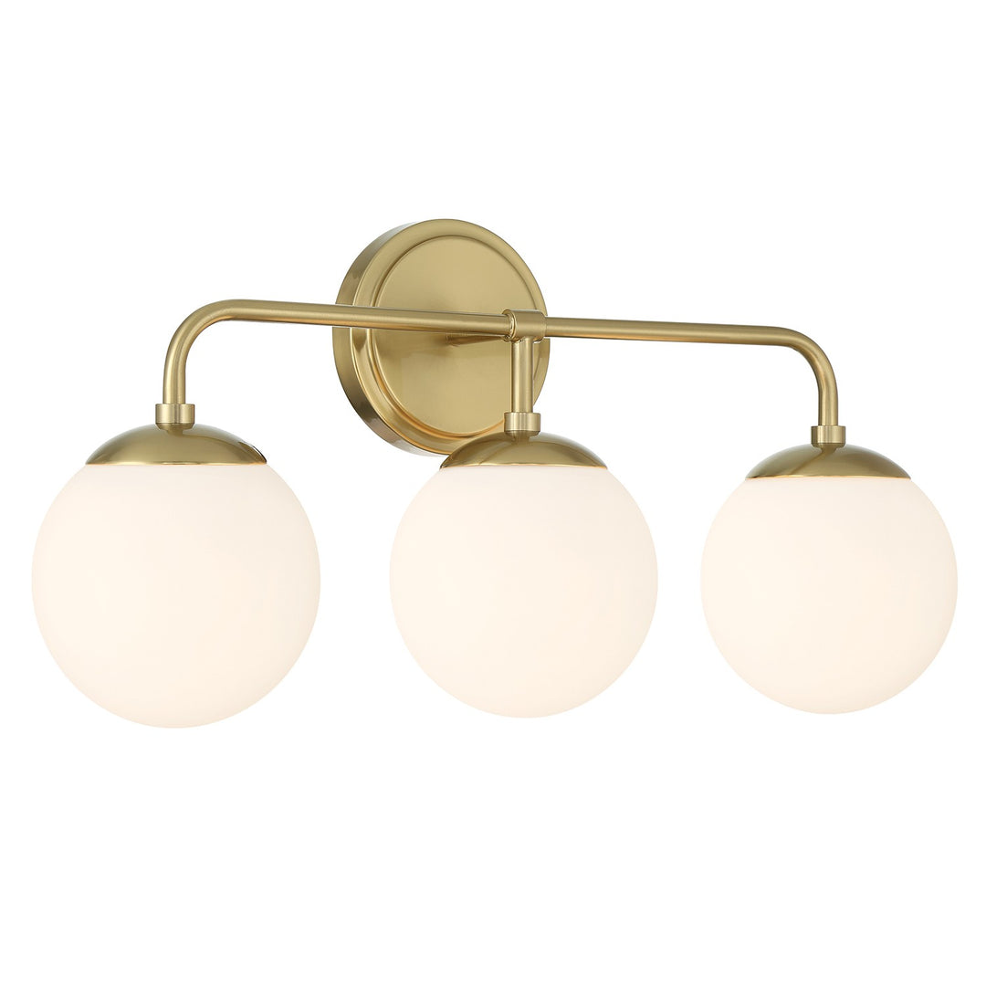 Maverick Three Light Bath in Vibrant Gold - available from The Lighting Shoppe, trusted by Canadian homeowners