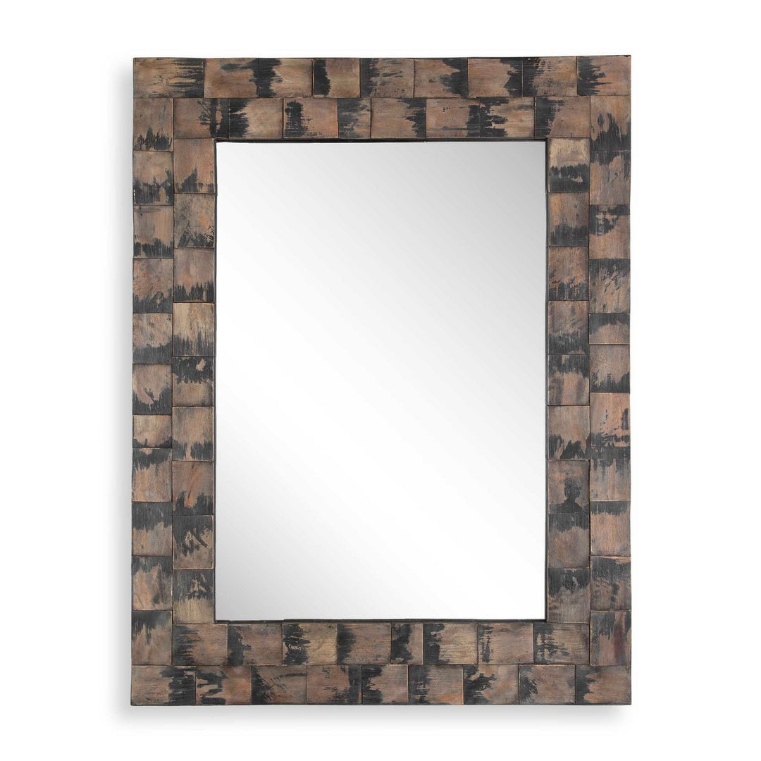 Burke Mirror in Weathered Black, Brushed Stain - available from The Lighting Shoppe, trusted by Canadian homeowners