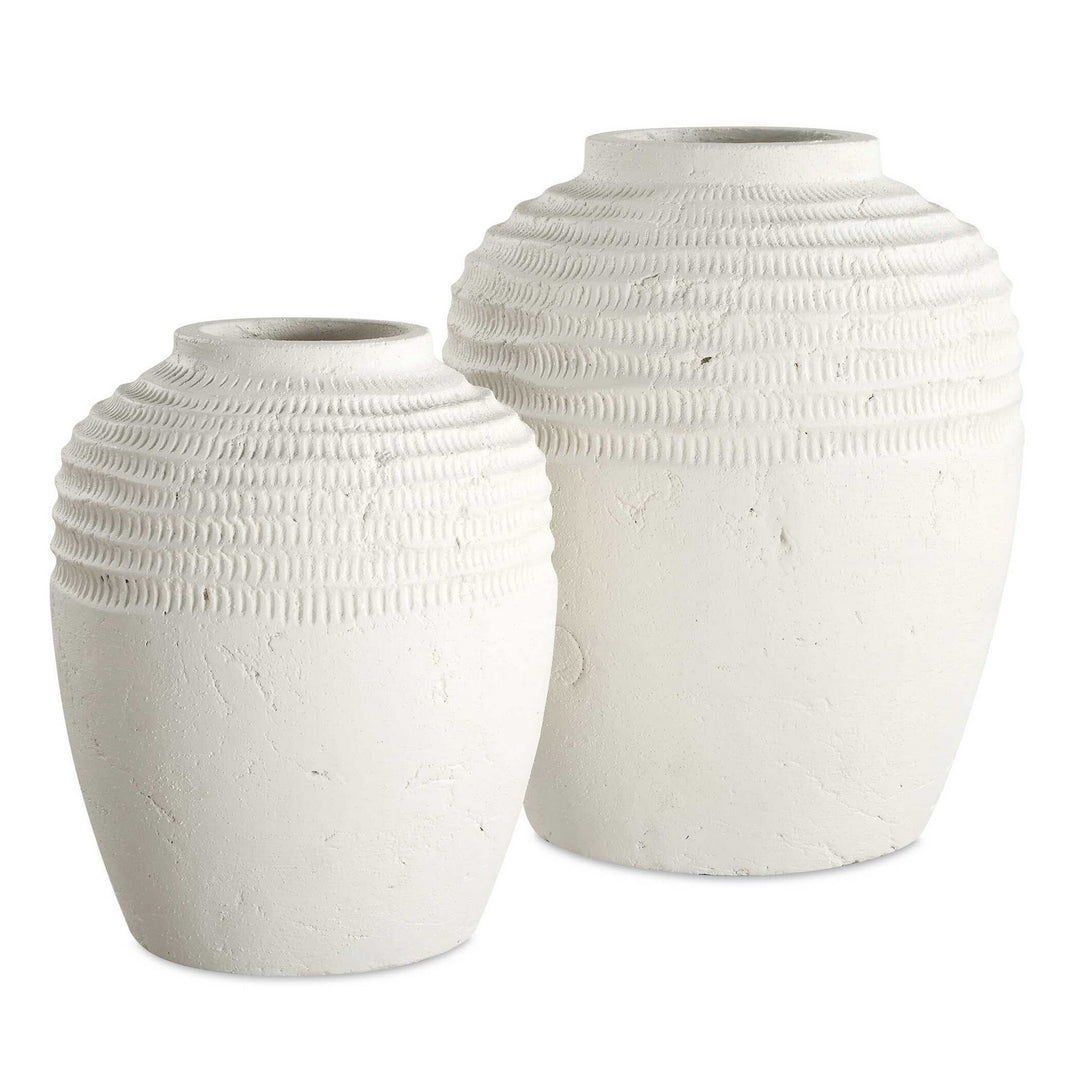 Luna Vases Set/2 in Chalk White - available from The Lighting Shoppe, trusted by Canadian homeowners