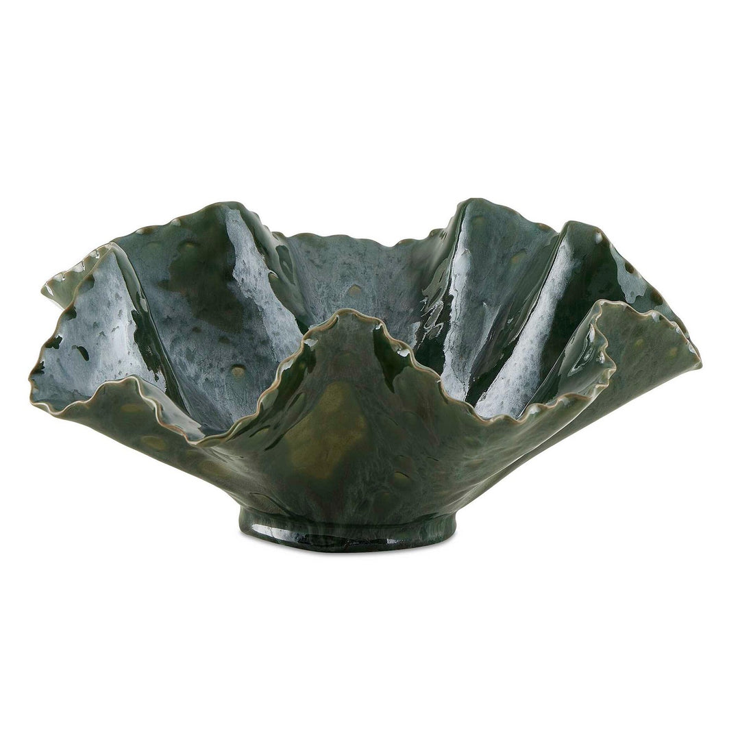 Verdant Bloom Bowl in Glossy Emerald Glaze - available from The Lighting Shoppe, trusted by Canadian homeowners