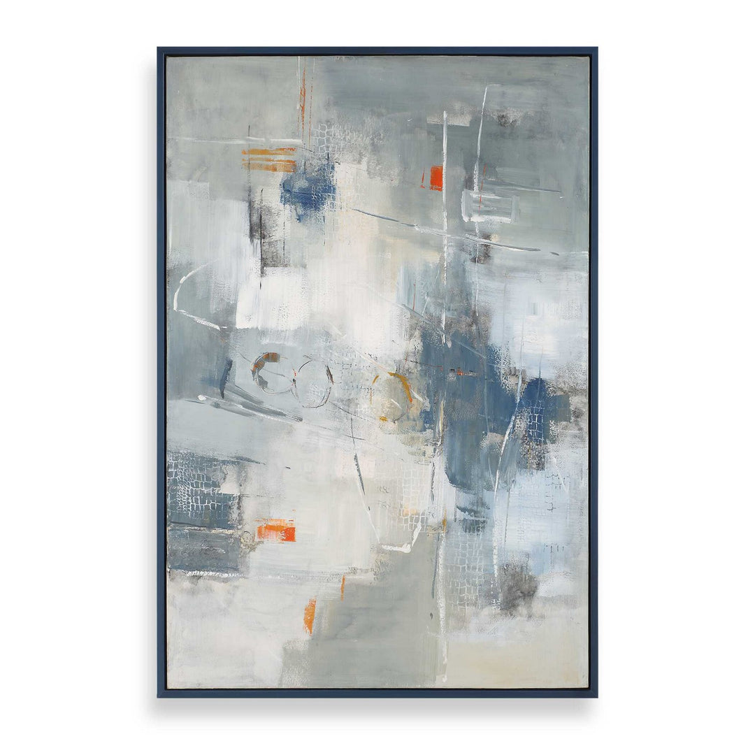 Blueprint Abstract Art in Dark Blue - available from The Lighting Shoppe, trusted by Canadian homeowners