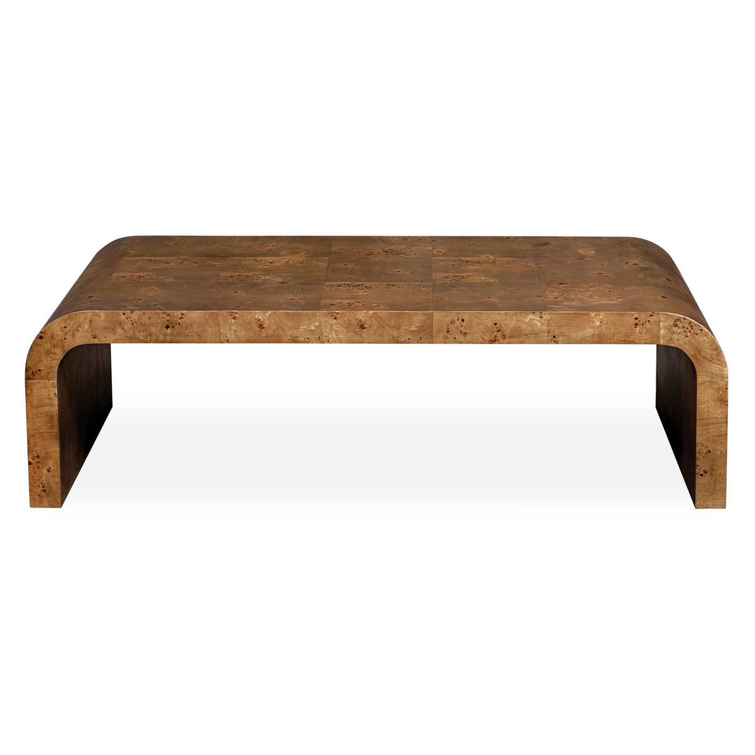 Carraway Coffee Table in Burl Veneer - available from The Lighting Shoppe, trusted by Canadian homeowners
